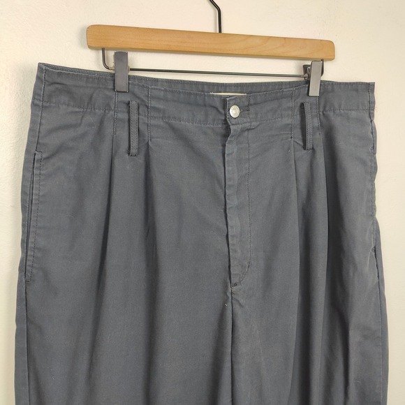 Levis High Loose Tapered Pants Womens 34 Relaxed Fit Preppy Black Pleated - Picture 3 of 12